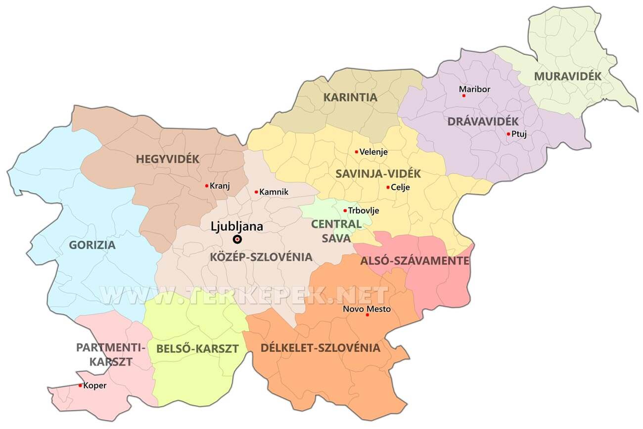 Szlovénia térkép